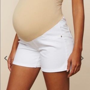 Motherhood Maternity White Denim Shorts XS